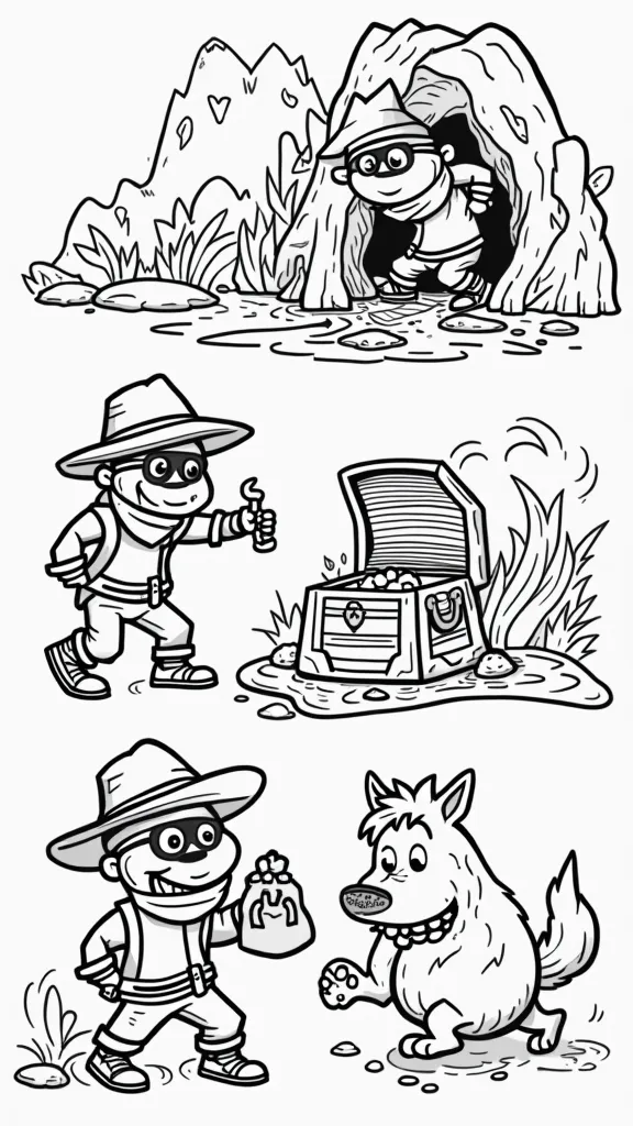 bandit coloring pages